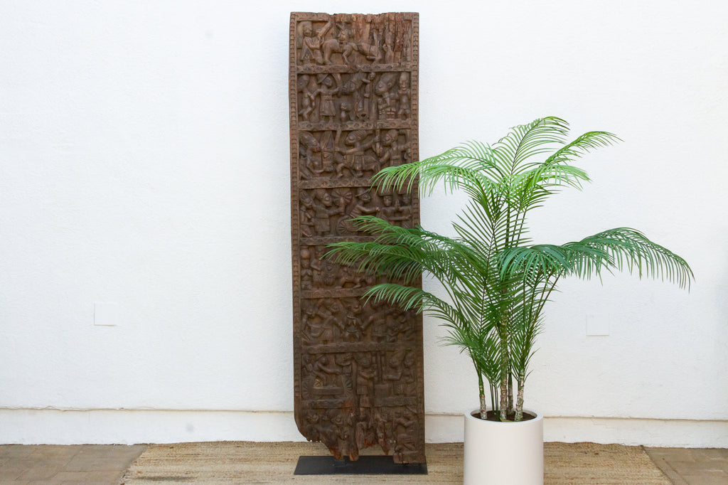 Exceptional Beautifully Carved Tall Yoruba Door
