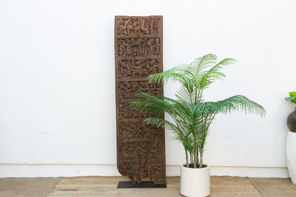 Exceptional Beautifully Carved Tall Yoruba Door