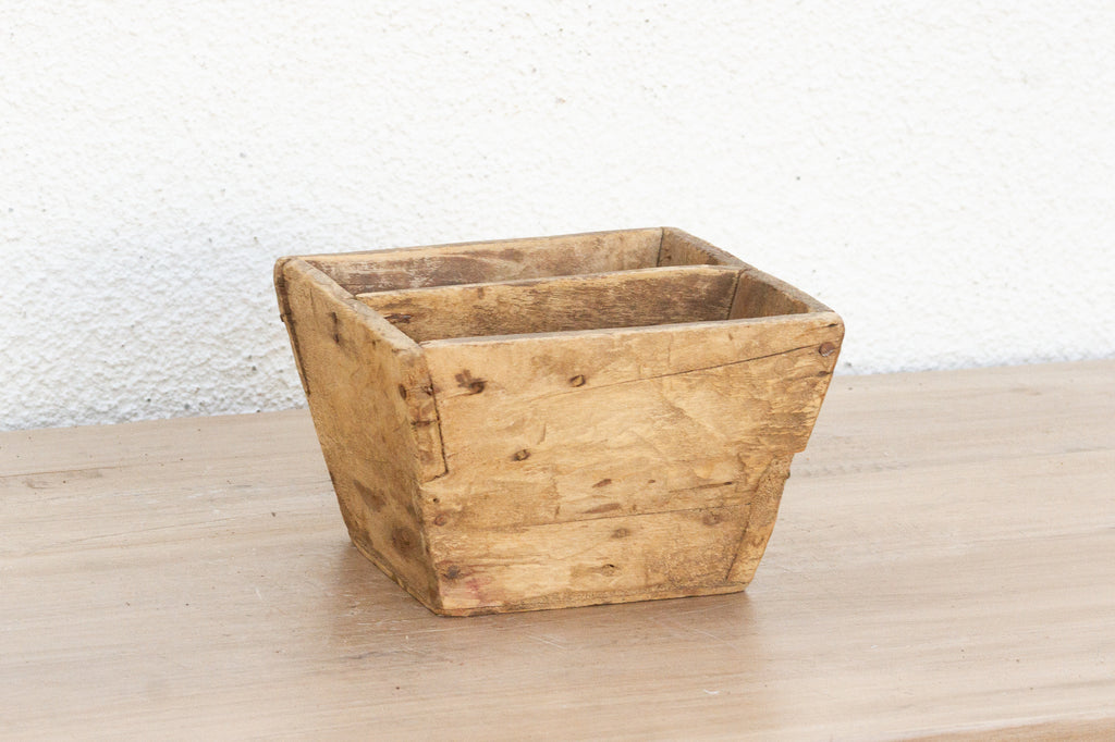 Primitive Wood Kitchen Storage Bucket