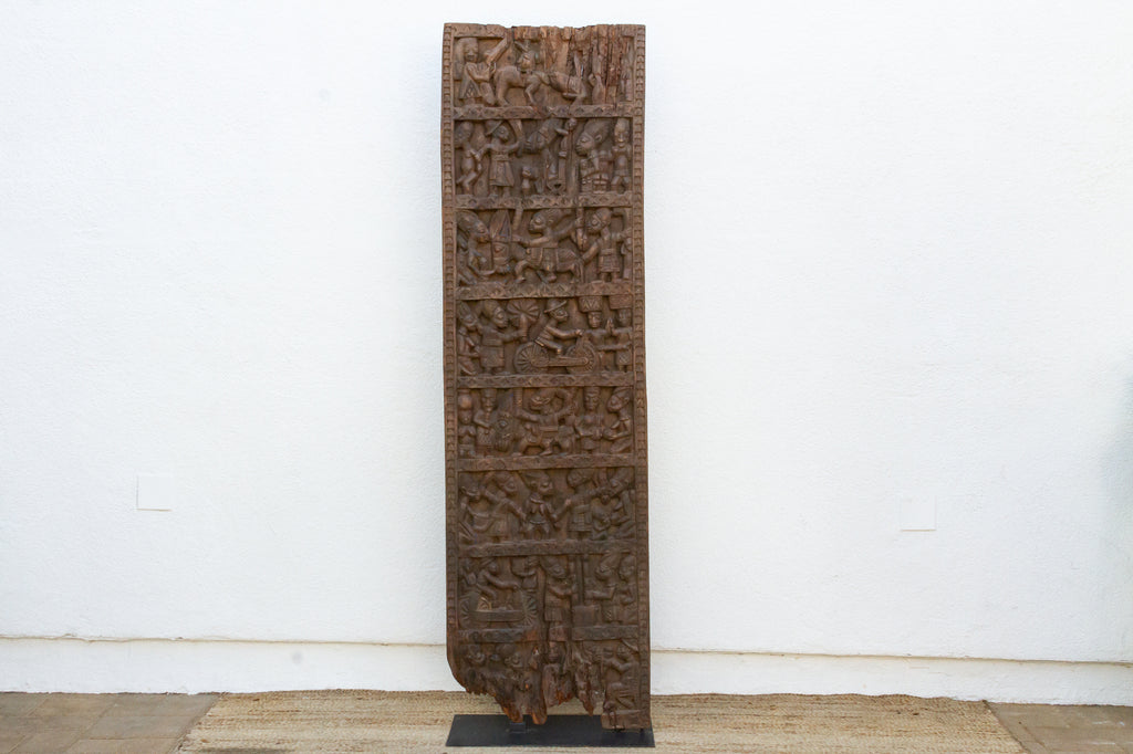 Exceptional Beautifully Carved Tall Yoruba Door