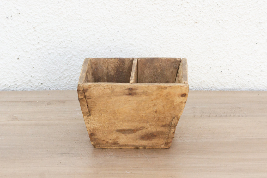 Primitive Wood Kitchen Storage Bucket