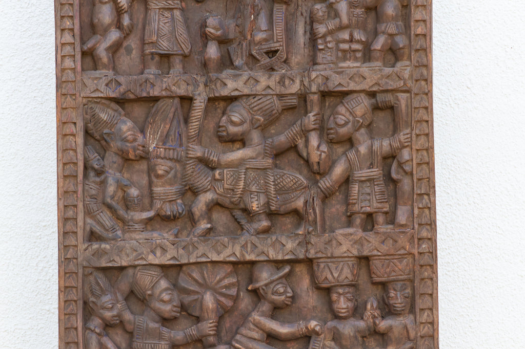 Exceptional Beautifully Carved Tall Yoruba Door