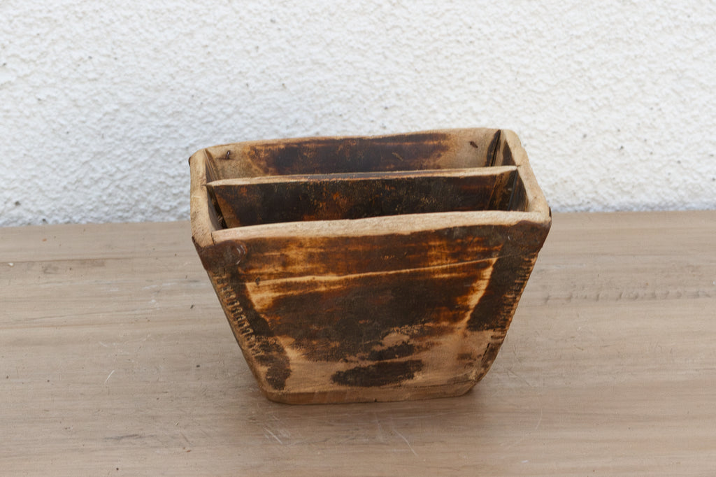 Distressed & Authentic Painted Grain Basket