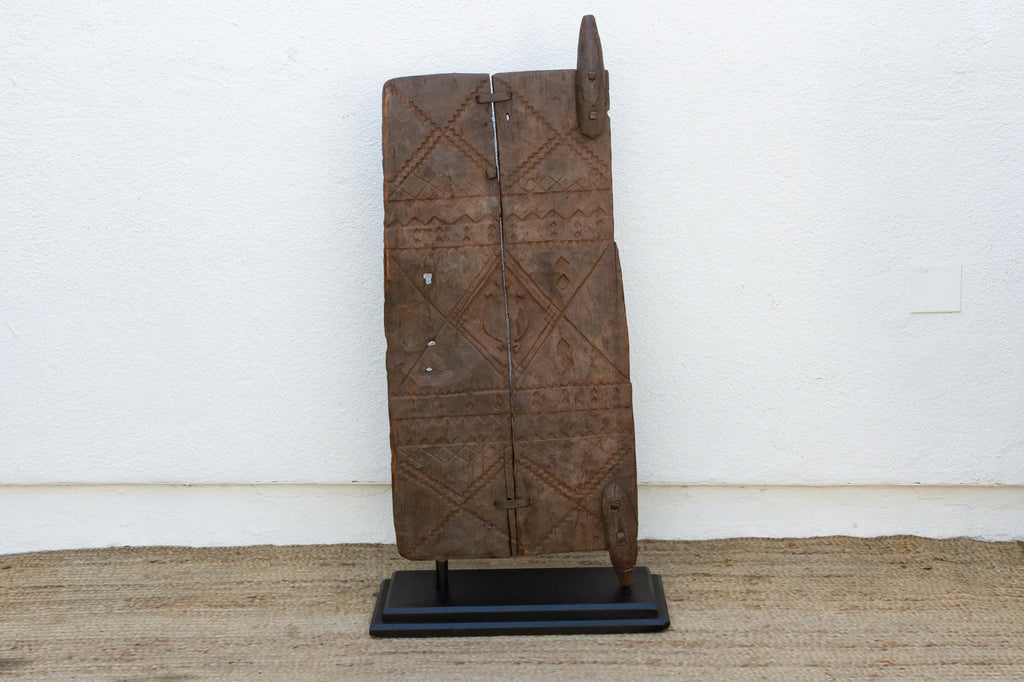Ancestral Lizard Guardian Antique African Door