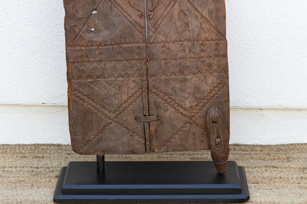 Ancestral Lizard Guardian Antique African Door