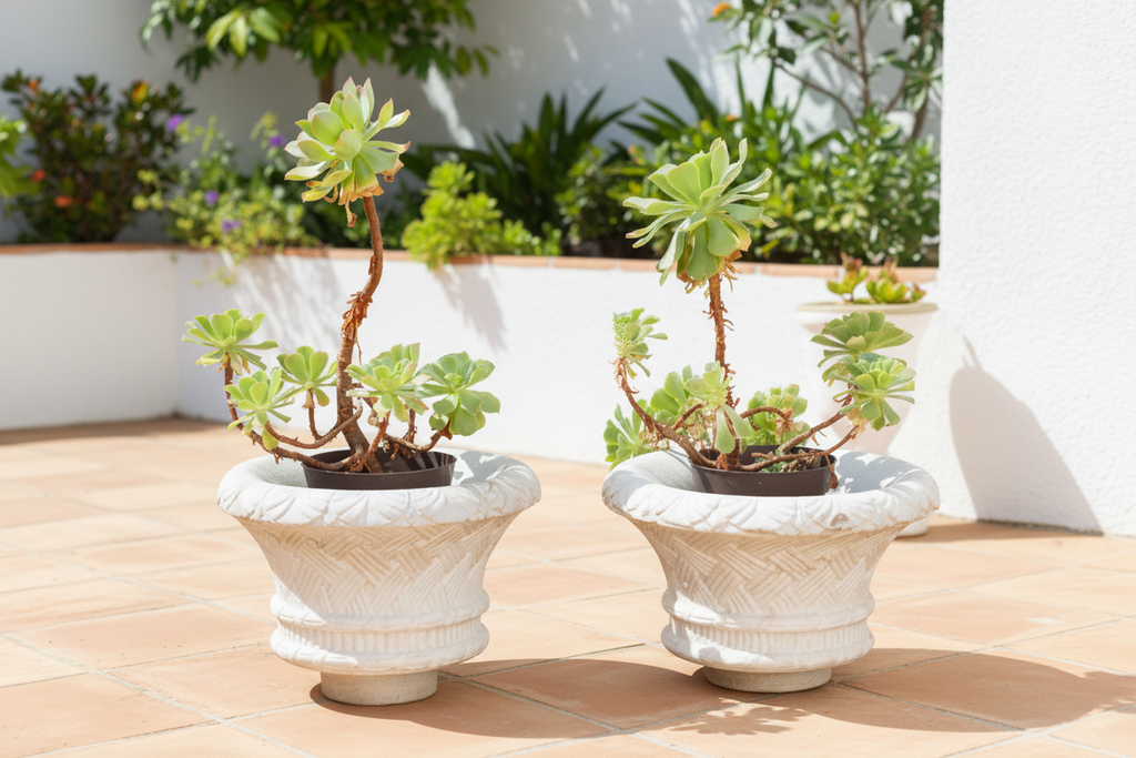 Set of Two French Marble Jardinieres