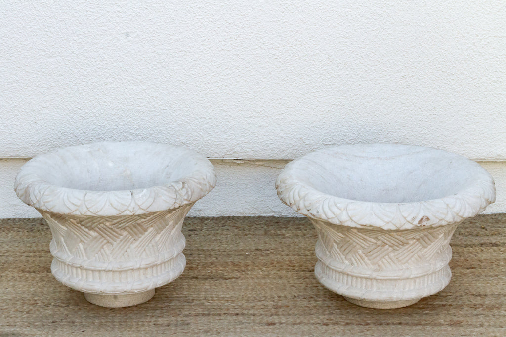 Set of Two French Marble Jardinieres (Trade)