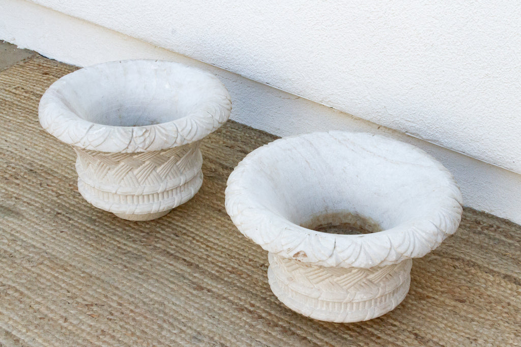 Set of Two French Marble Jardinieres (Trade)