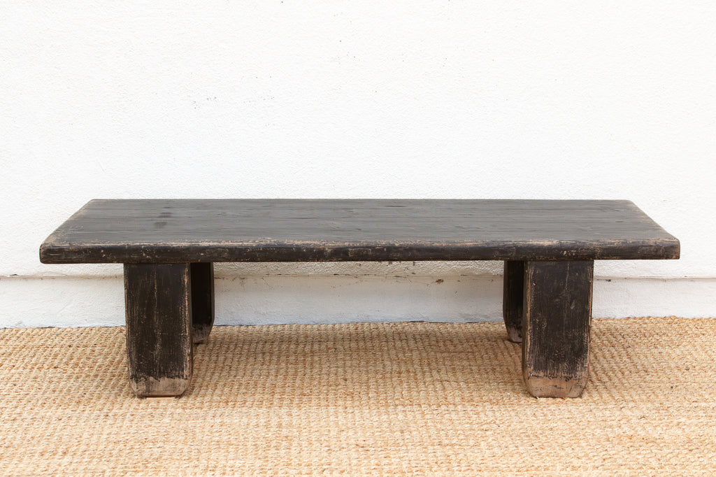 Rustic Farmhouse Patinated Black Coffee Table