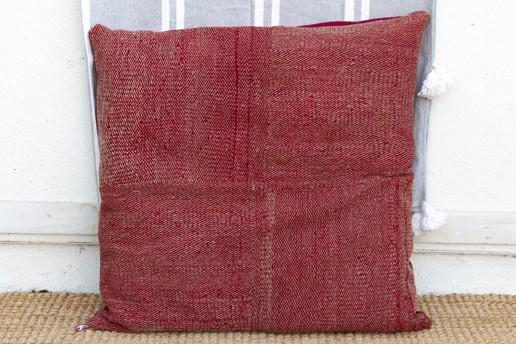 Antique Crimson Red Saami Floor Cushion