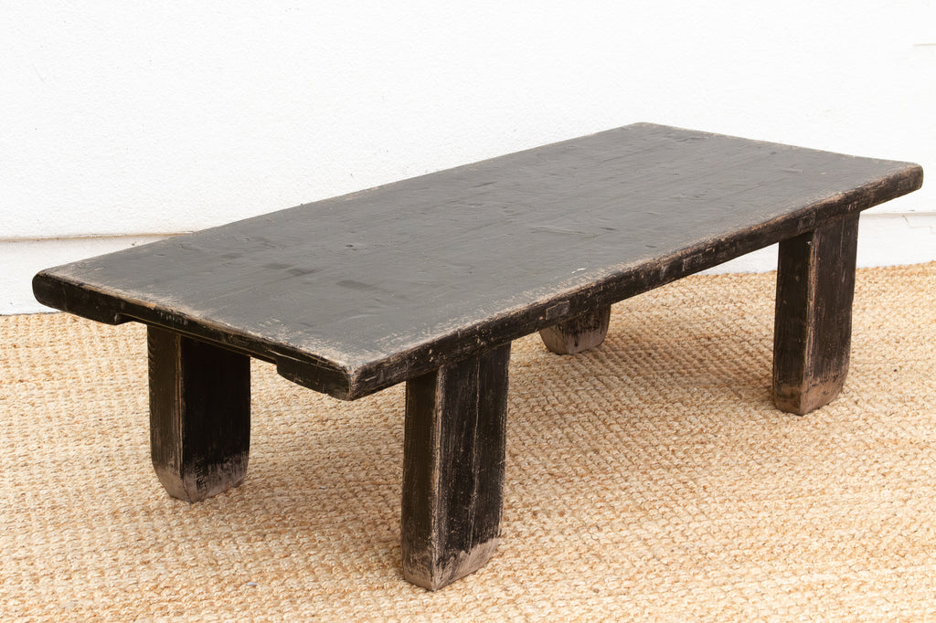 Rustic Farmhouse Patinated Black Coffee Table
