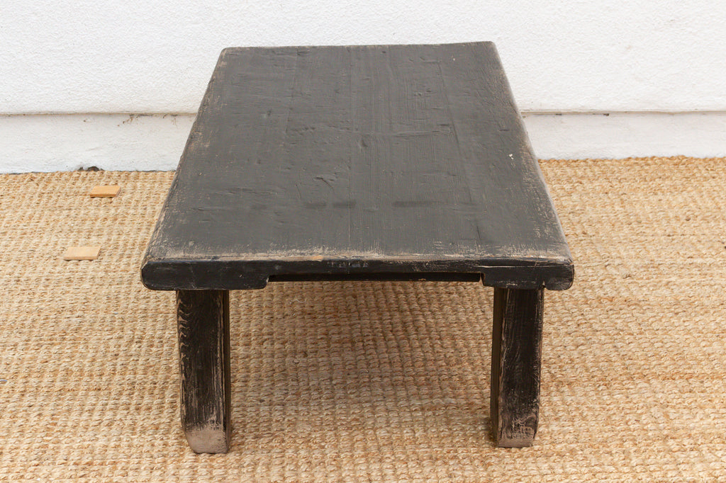 Rustic Farmhouse Patinated Black Coffee Table