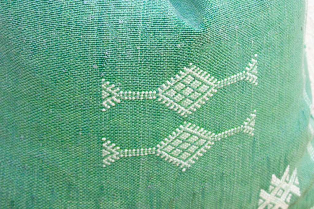 Sage Star Cactus Silk Moroccan Pillow