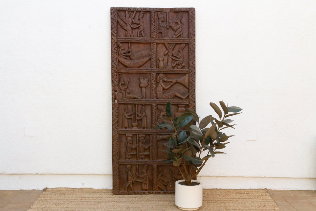 Early 20th Century Carved Yoruba Palace Door
