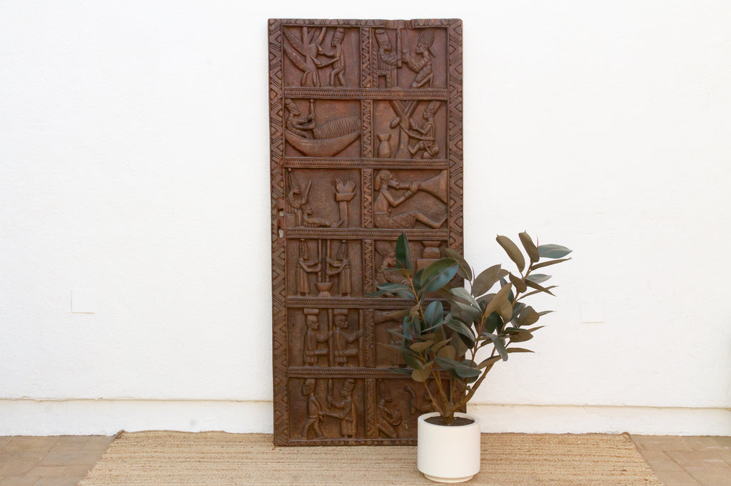 Early 20th Century Carved Yoruba Palace Door
