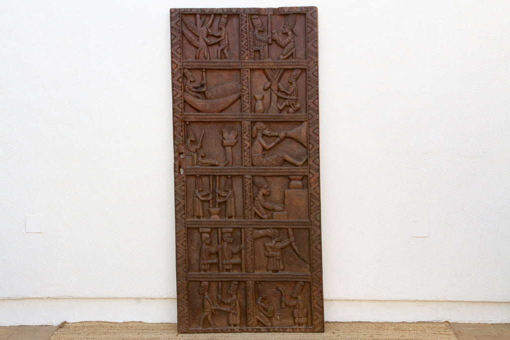 Early 20th Century Carved Yoruba Palace Door
