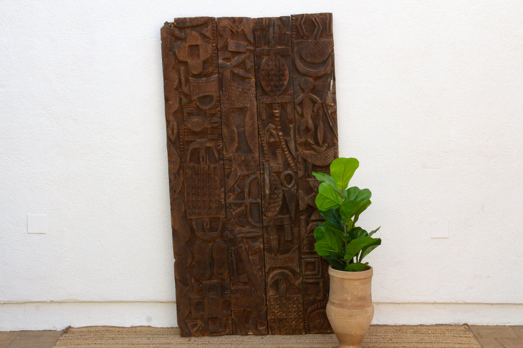 Authentic Niger River Nupe Carved Door