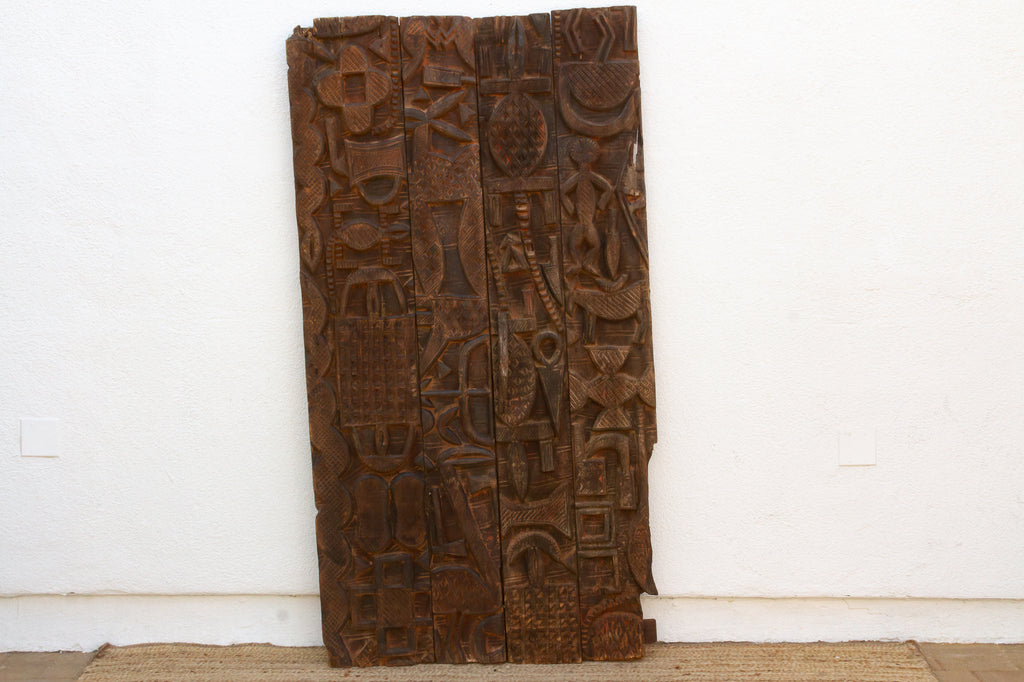 Authentic Niger River Nupe Carved Door