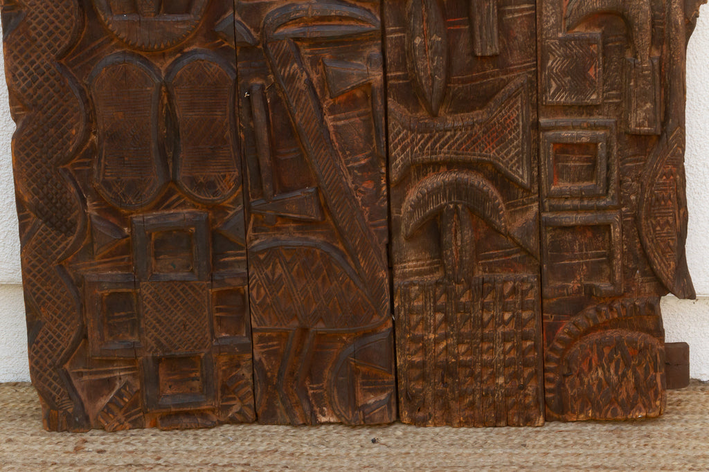 Authentic Niger River Nupe Carved Door