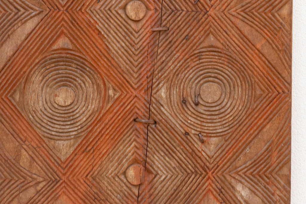 Antique Uke Carve Solar Disk Igbo Door