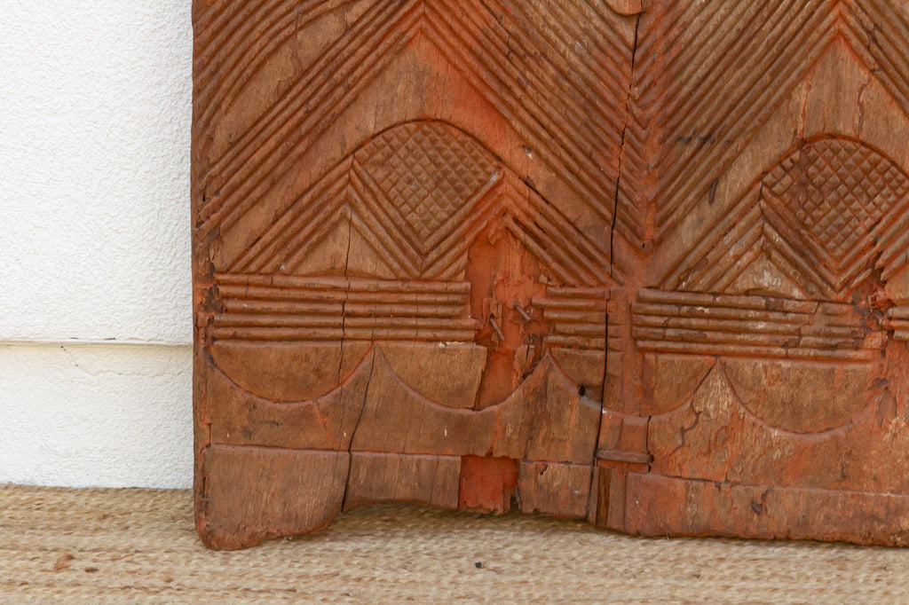 Antique Uke Carve Solar Disk Igbo Door