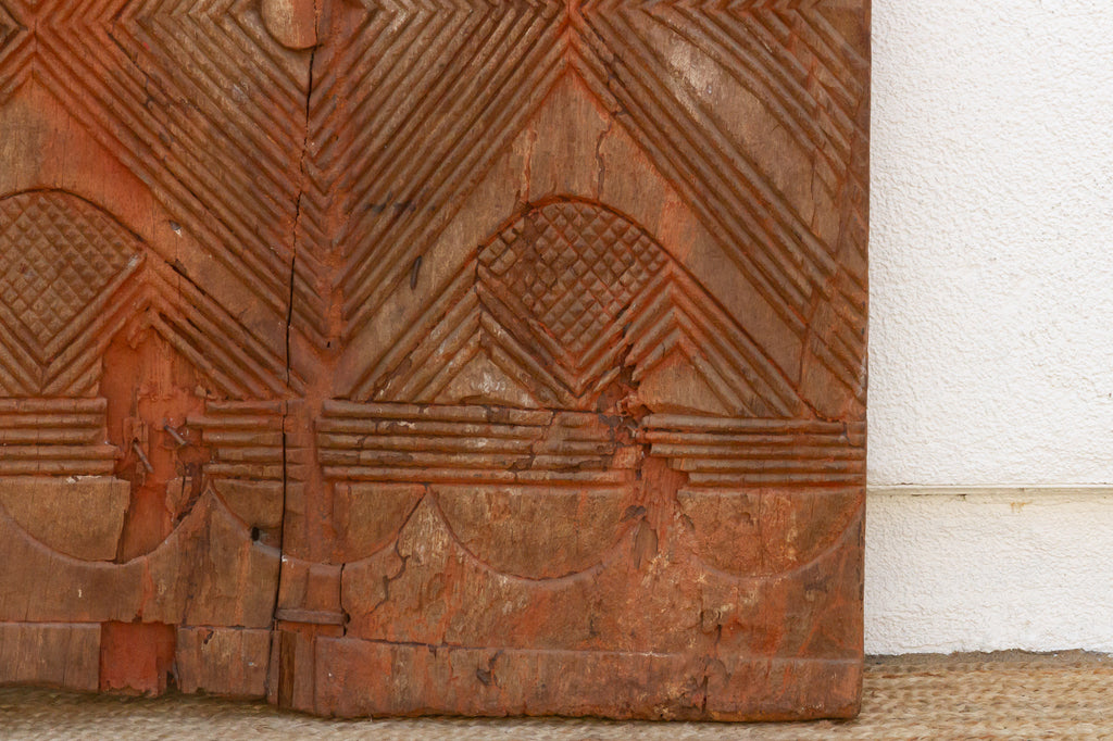 Antique Uke Carve Solar Disk Igbo Door