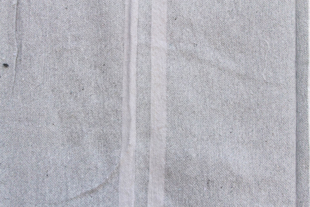 Dove Grey Striped Moroccan Pom Pom Blanket