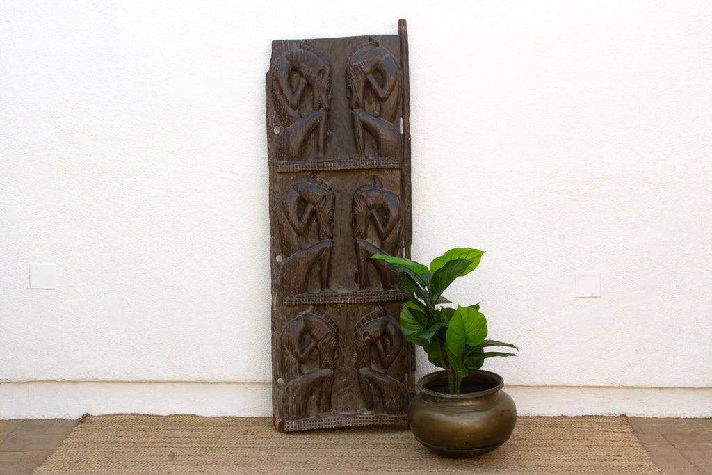Rare Double Sided Carved Cosmic African Door (Trade)