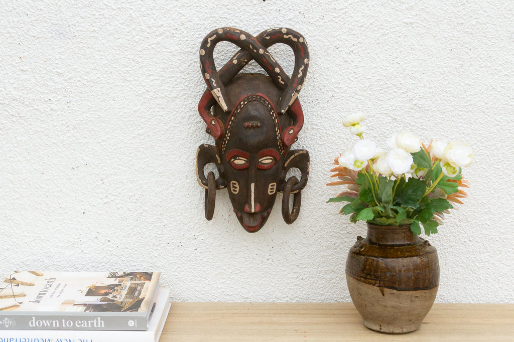 Vintage African Serpent Forest Mask (Trade)