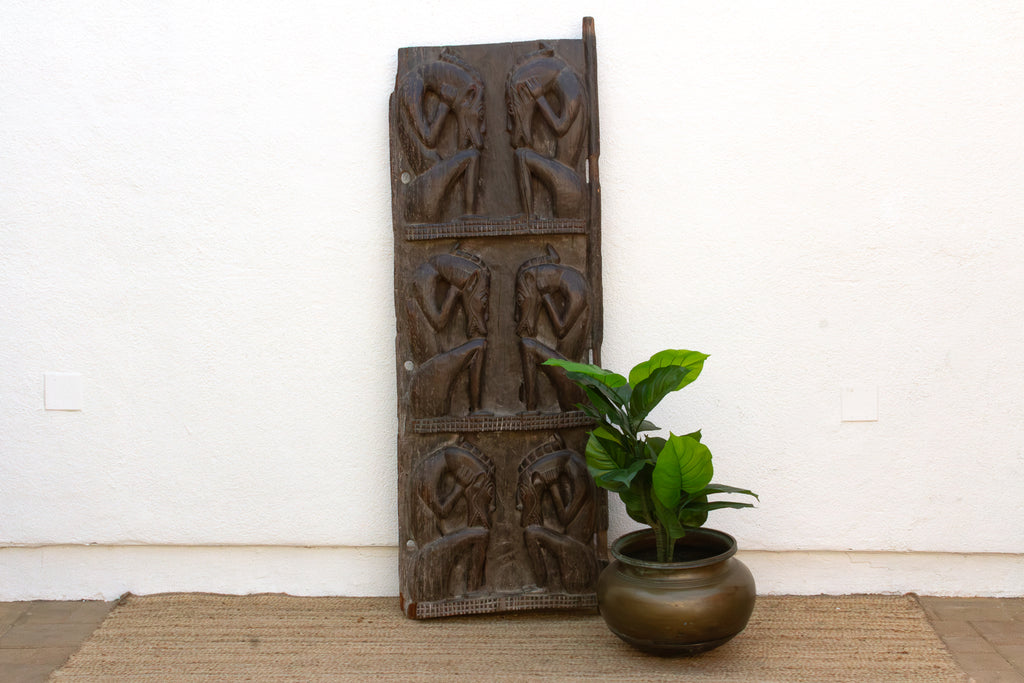 Rare Double Sided Carved Cosmic African Door (Trade)