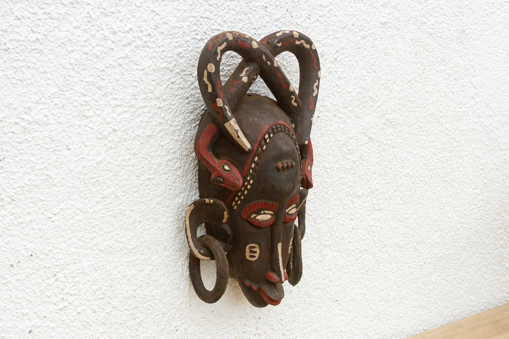 Vintage African Serpent Forest Mask (Trade)