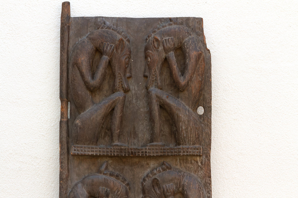 Rare Double Sided Carved Cosmic African Door (Trade)
