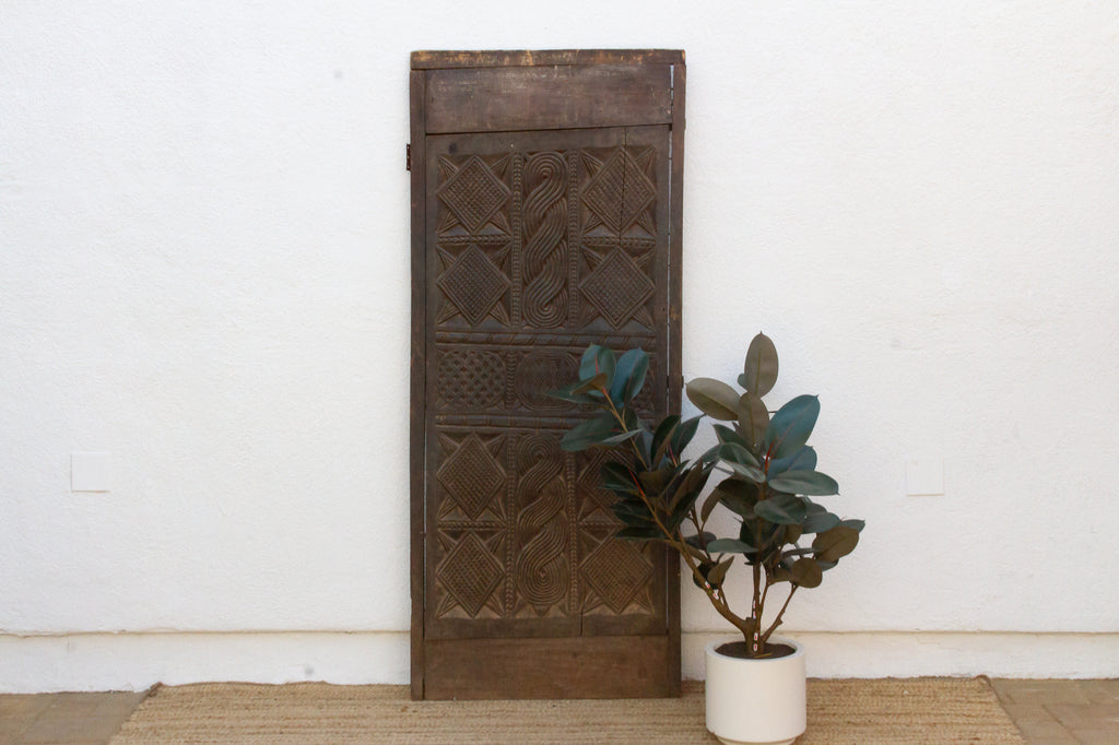 Antique Finely Carved Braided African Door