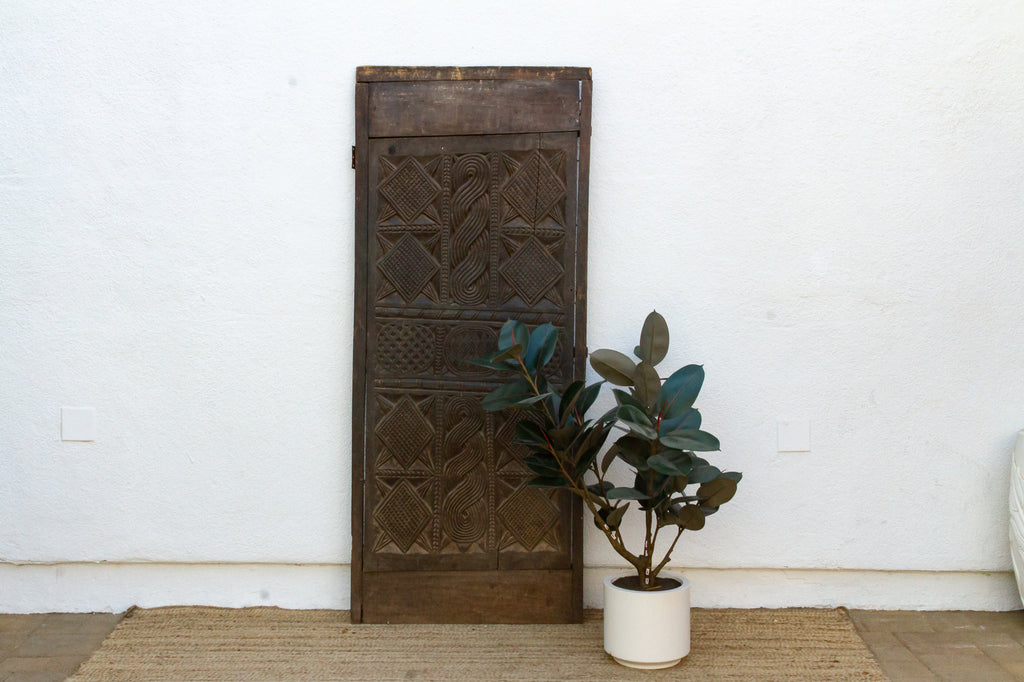 Antique Finely Carved Braided African Door