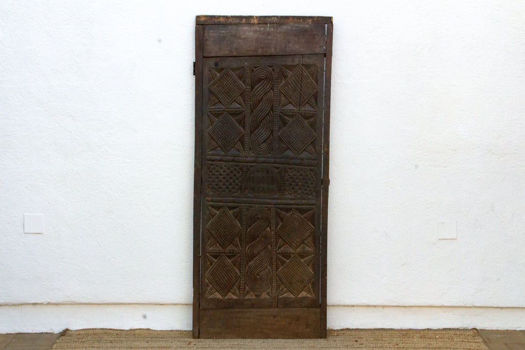Antique Finely Carved Braided African Door