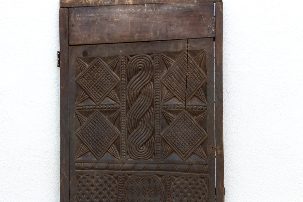 Antique Finely Carved Braided African Door