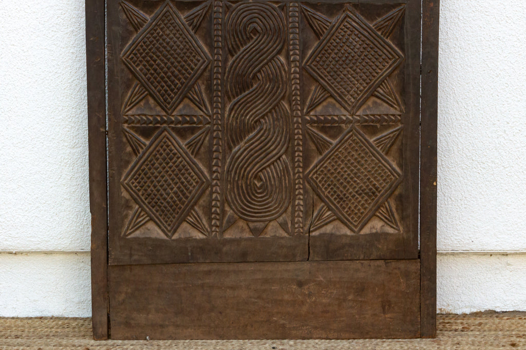 Antique Finely Carved Braided African Door
