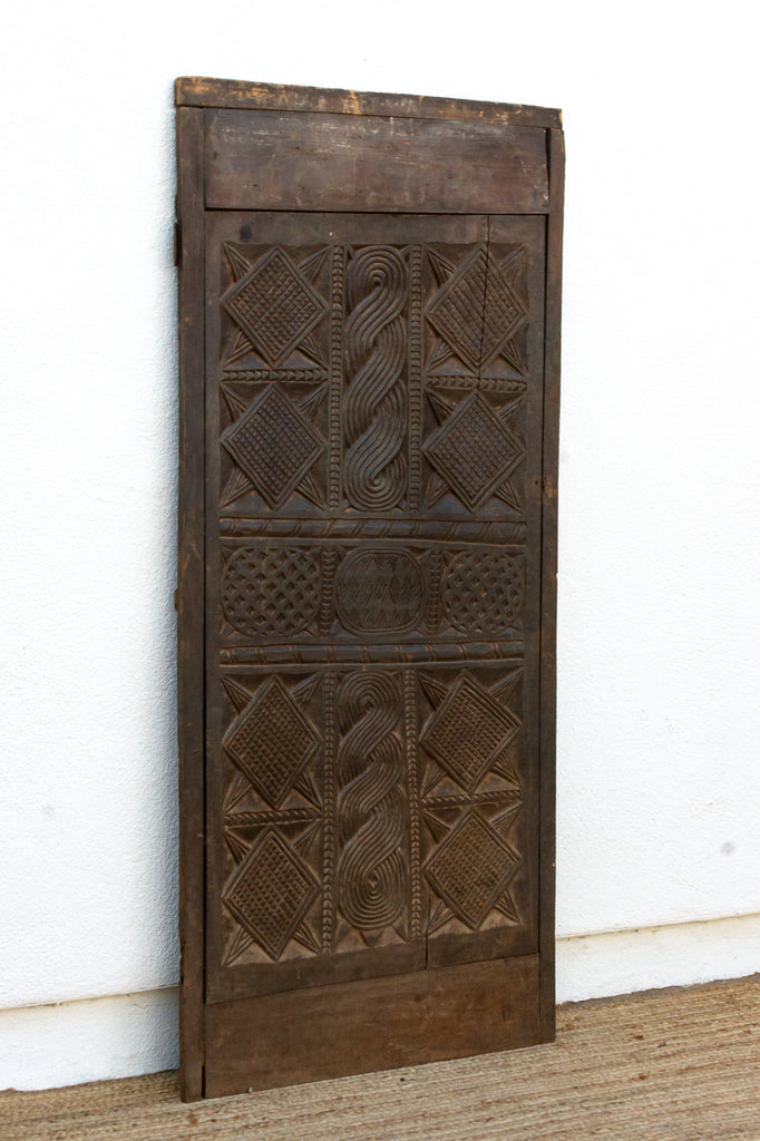 Antique Finely Carved Braided African Door