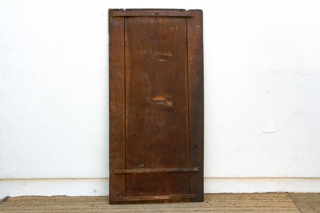 Oxidized Gray Early 20th Century Carved Door (Trade)