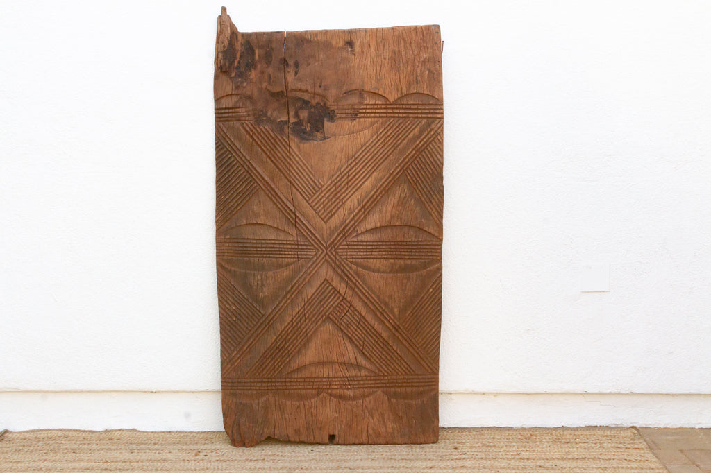 Ancient Anya Carved Medallion Igbo Door