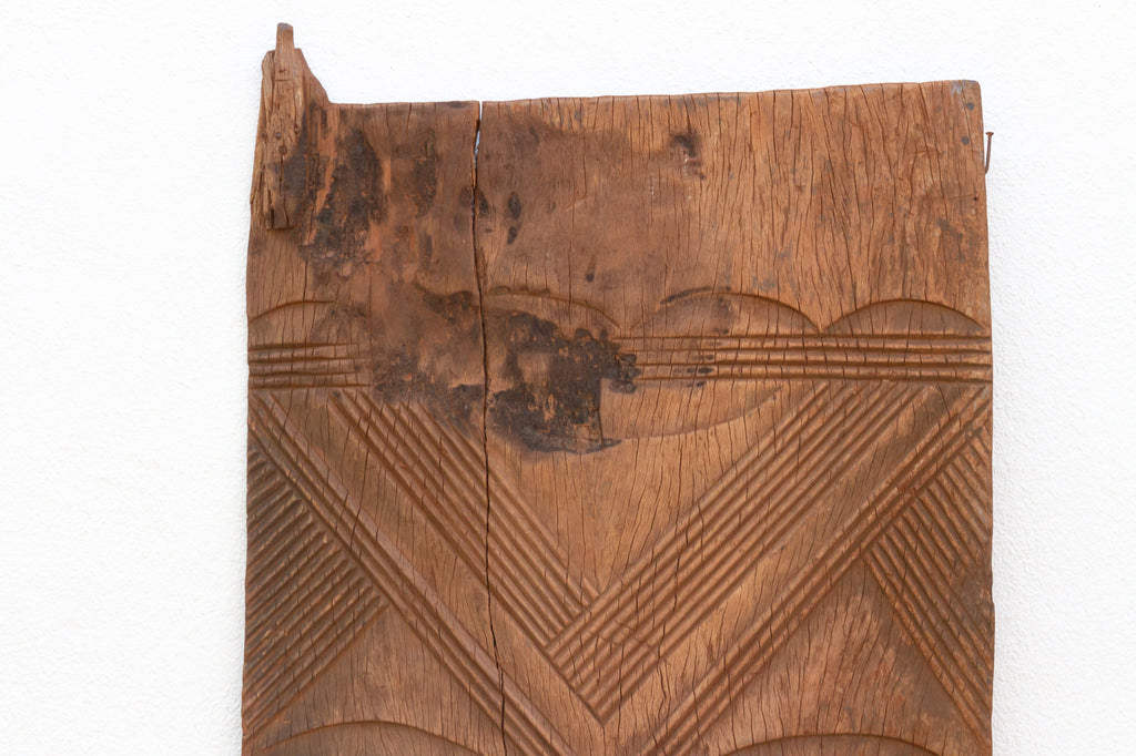 Ancient Anya Carved Medallion Igbo Door