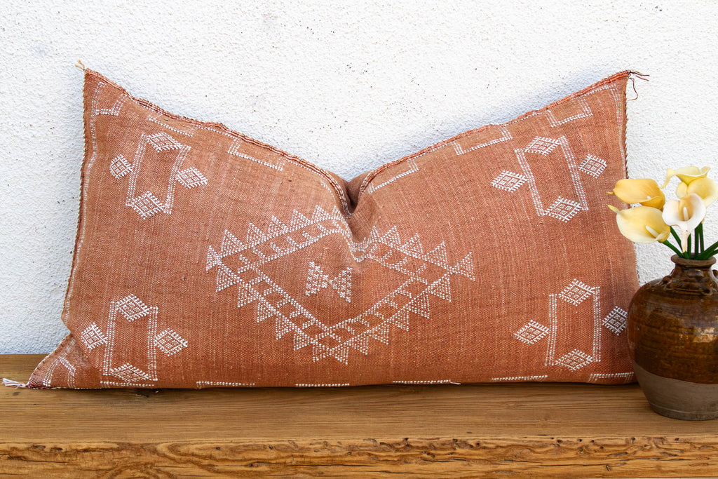 Terracotta Trail Oversized Lumbar Moroccan Pillow