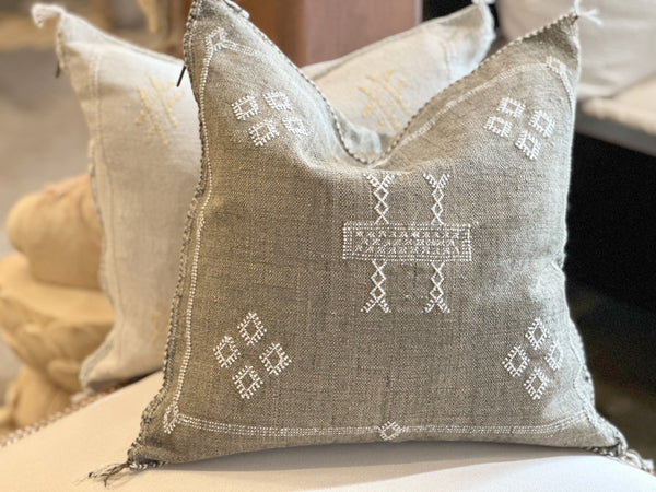 Cedar Moroccan Silk Rug Pillow