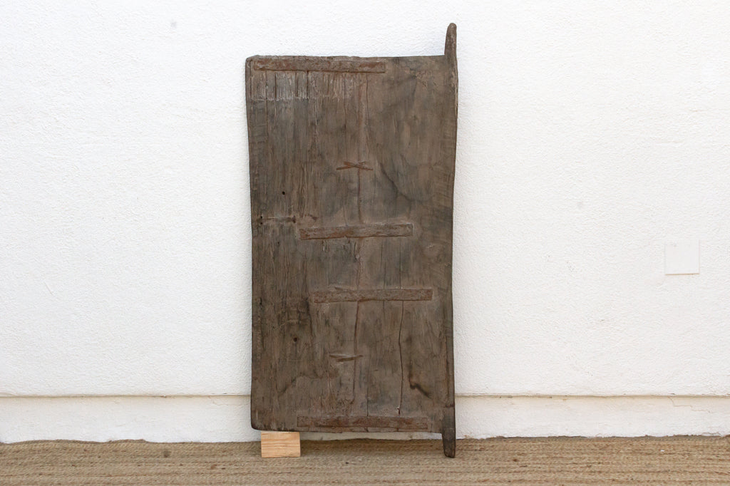 Carved Yoruba Narrative Door with Painted Finish