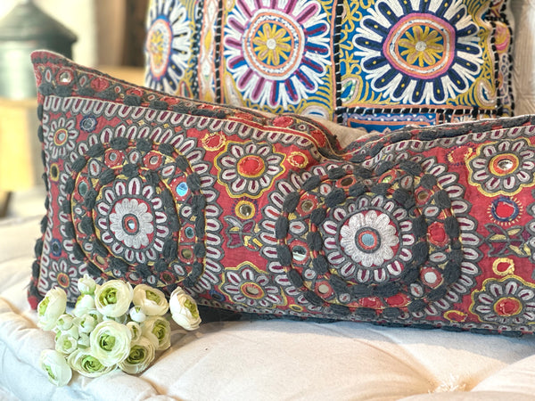 Poppy Jaisalmer Patchwork Throw Pillow