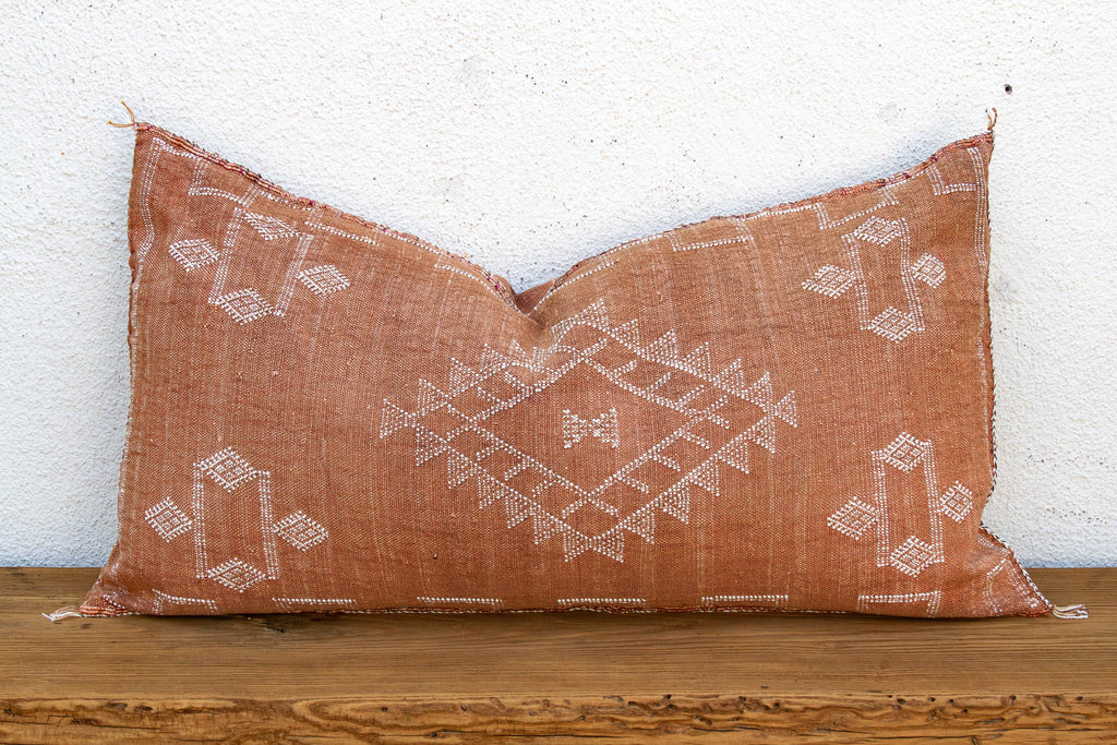Saffron Diamond Oversized Lumbar Moroccan Pillow