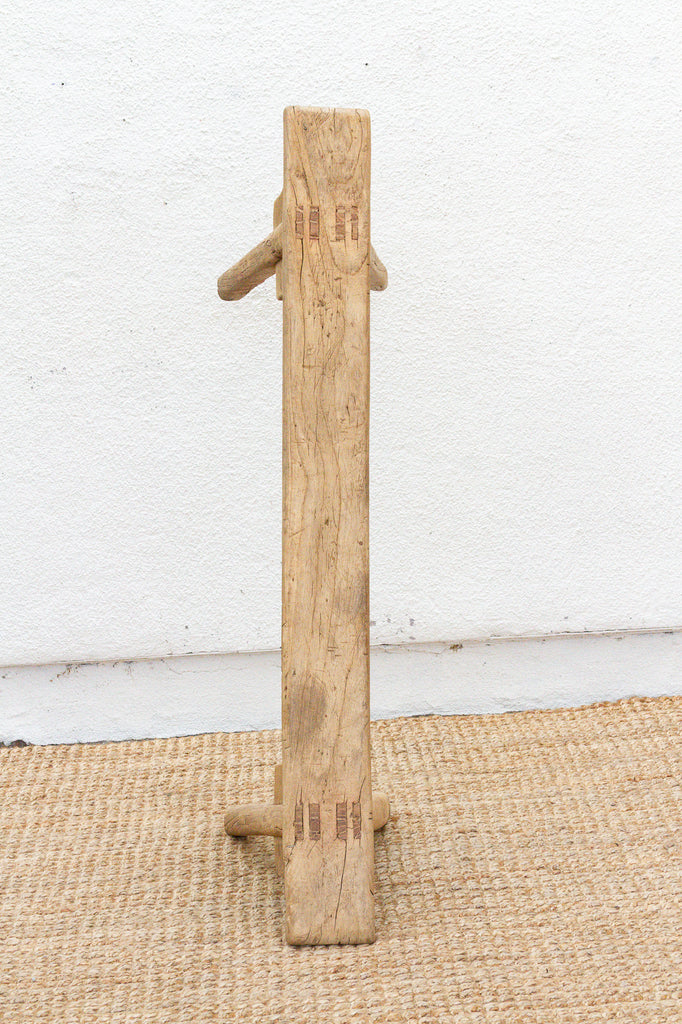 Rustic Bleached Wood Slim Bench