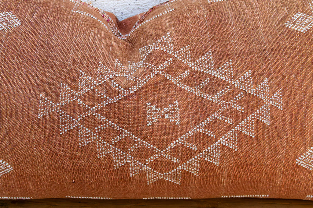 Saffron Diamond Oversized Lumbar Moroccan Pillow