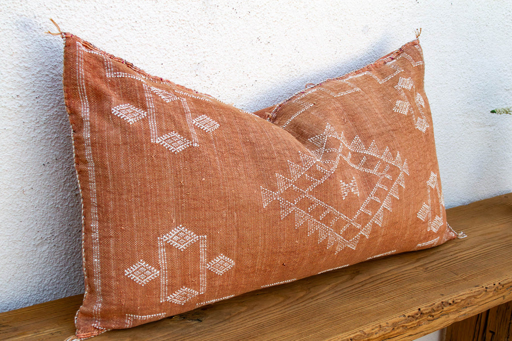 Saffron Diamond Oversized Lumbar Moroccan Pillow