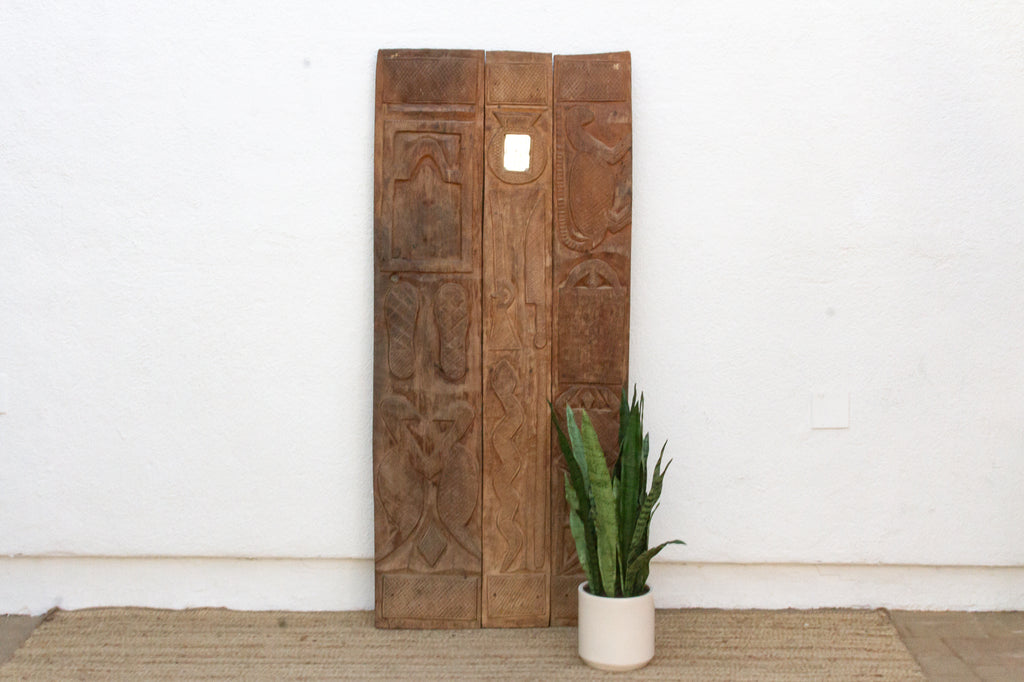 The Threshold Oracle Carved African Nupe Door